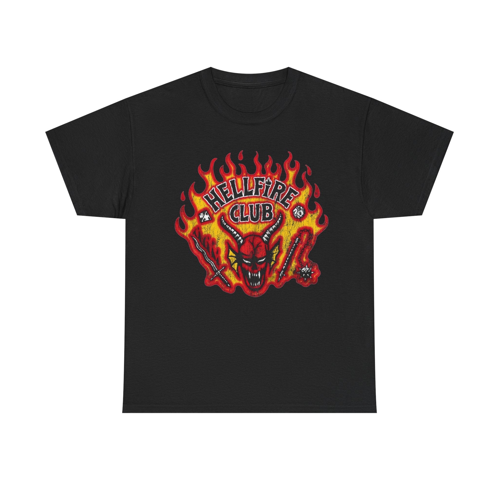 T-Shirt — "Hellfire Club" Fiery Devil Graphic Tee