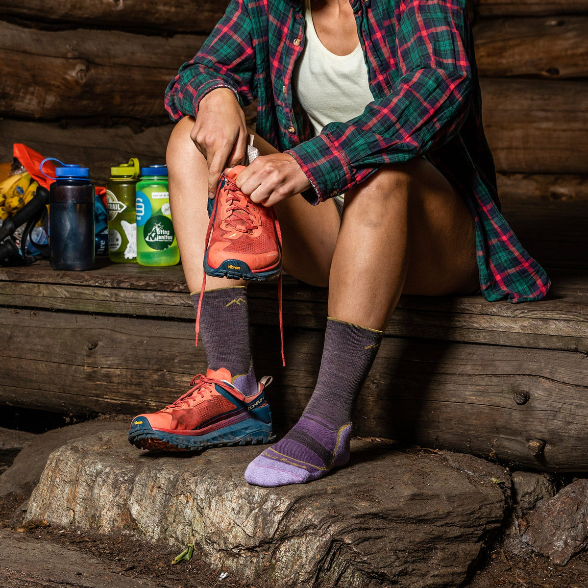 Ladies Micro Crew Lightweight Hiking Merino Socks