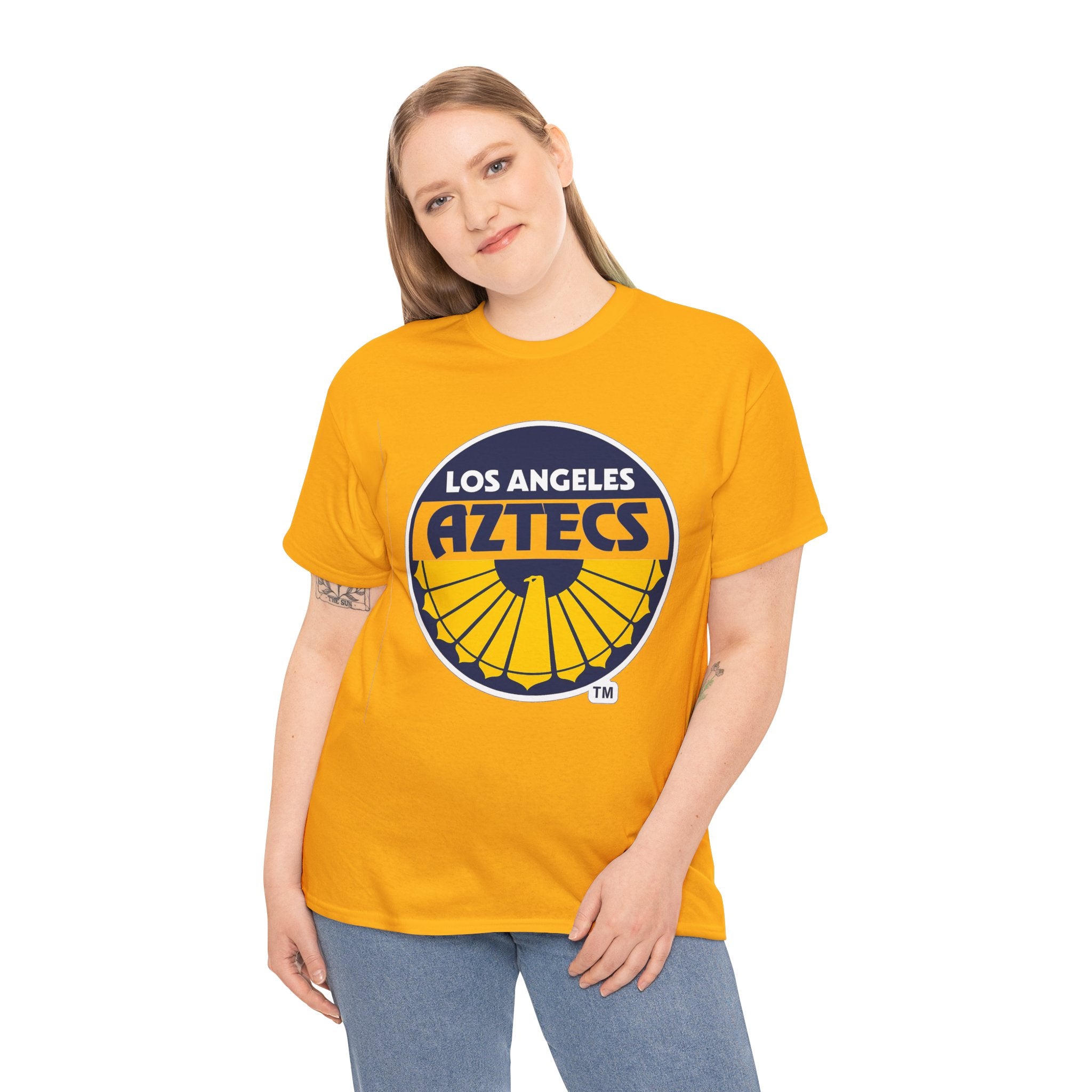 Los Angeles Aztecs Vintage Logo Cotton T-Shirt