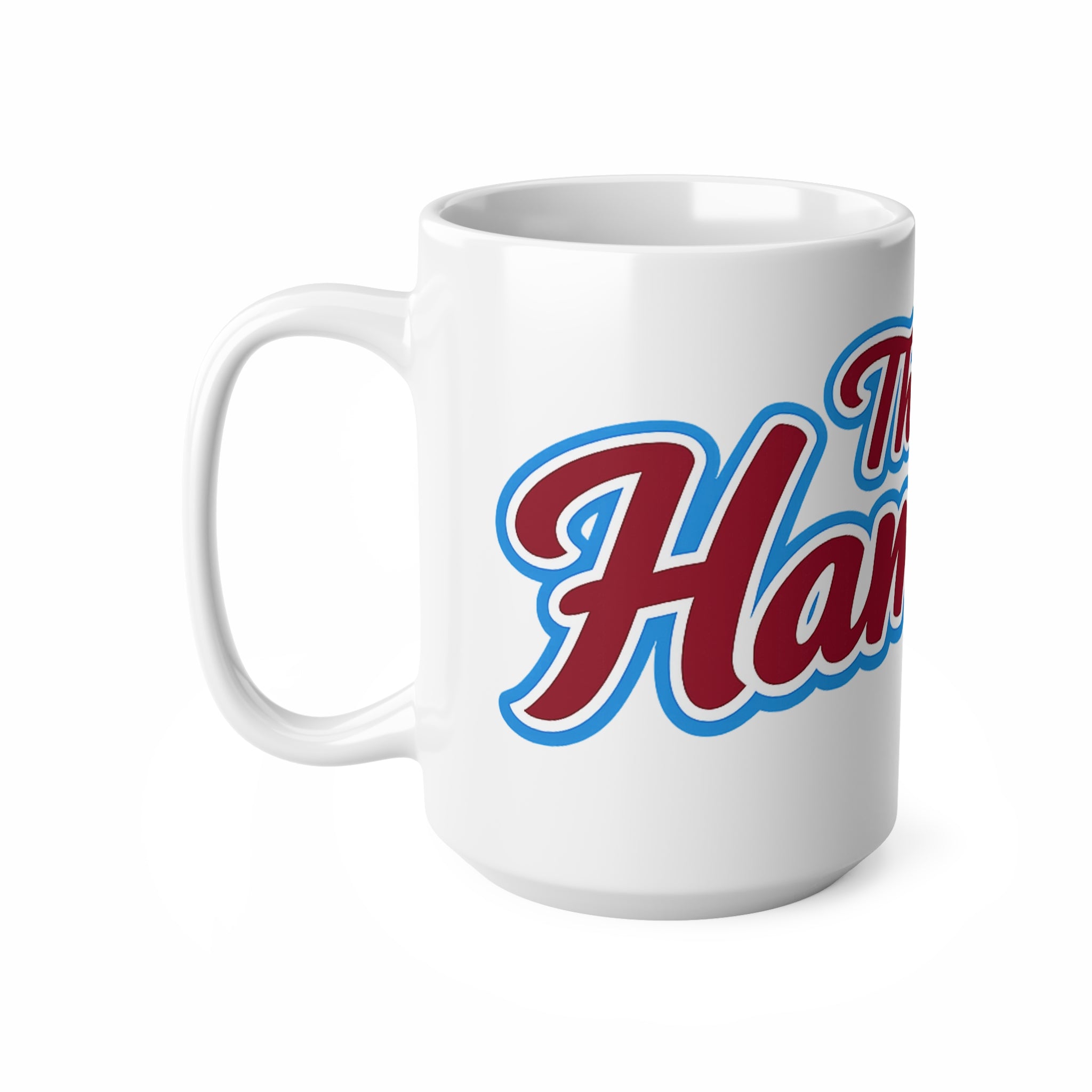 West Ham United The Hammers Ceramic Coffee Mug — Retro Script 11oz & 15oz