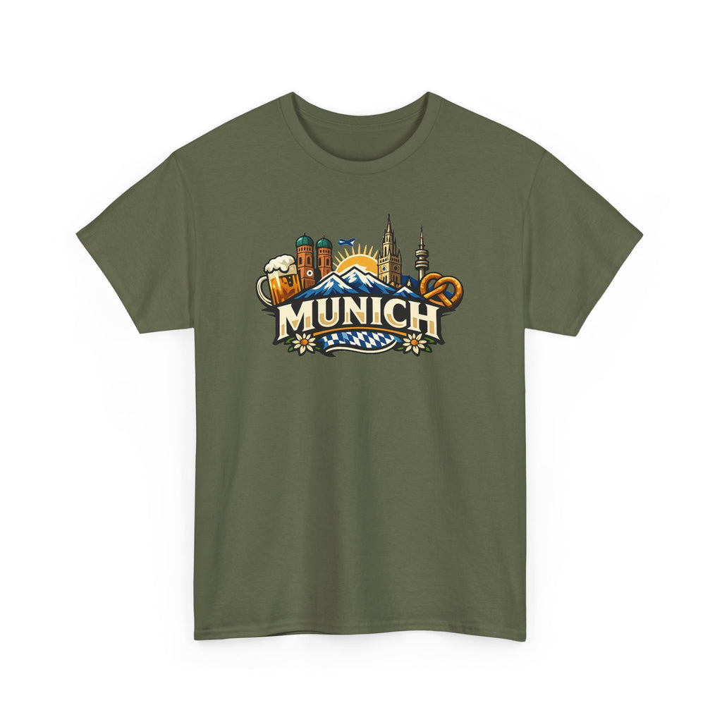Munich Souvenir T‑Shirt — Oktoberfest Beer & Pretzel Graphic Tee