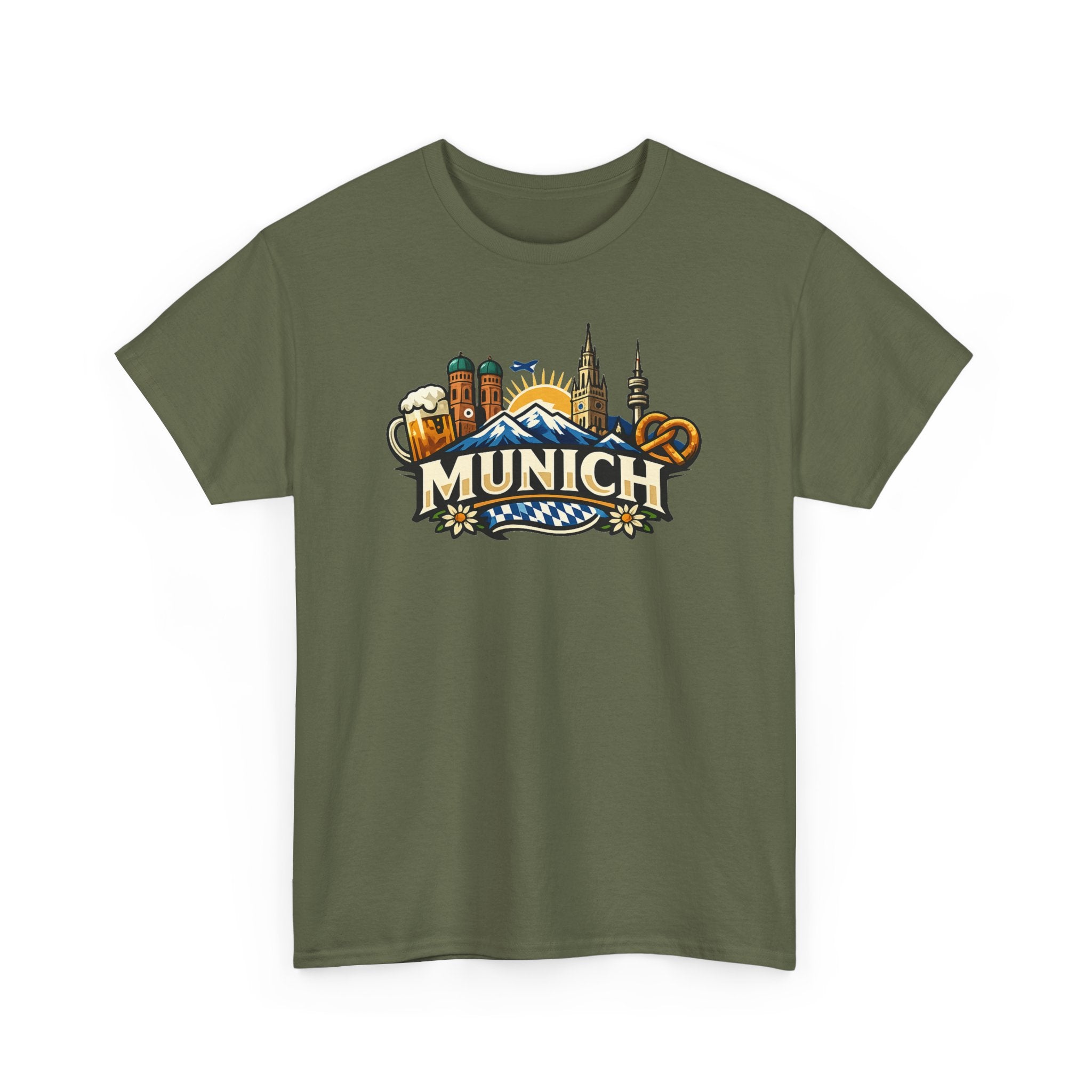Munich Souvenir T‑Shirt — Oktoberfest Beer & Pretzel Graphic Tee
