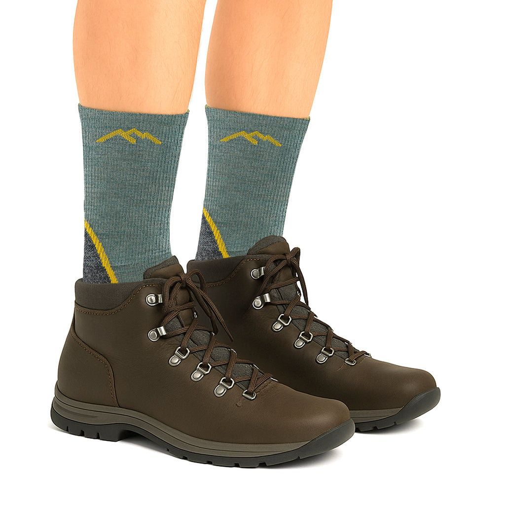 Mens Merino Wool Crew Lightweight Anti Blister Hiking Socks