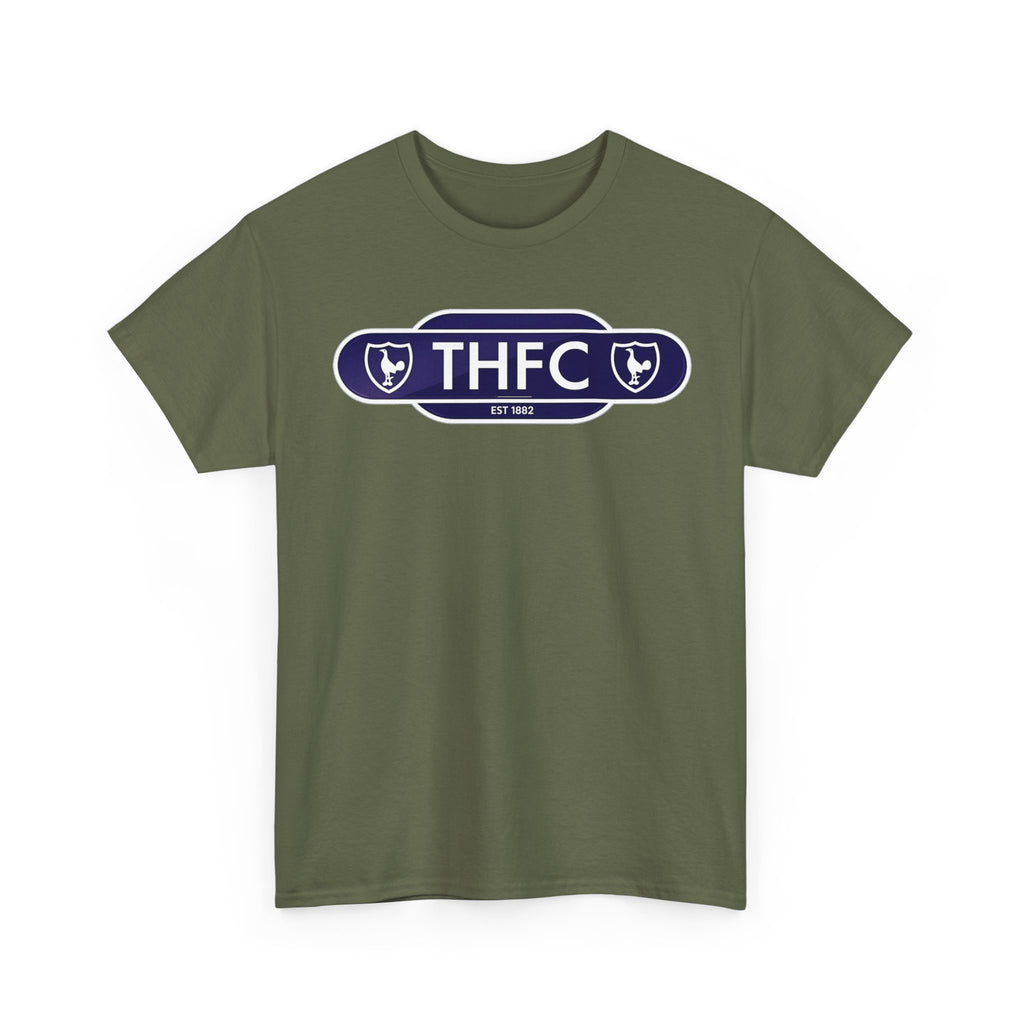 THFC Tottenham Hotspur Railway Sign T‑Shirt — Retro Football Club Tee