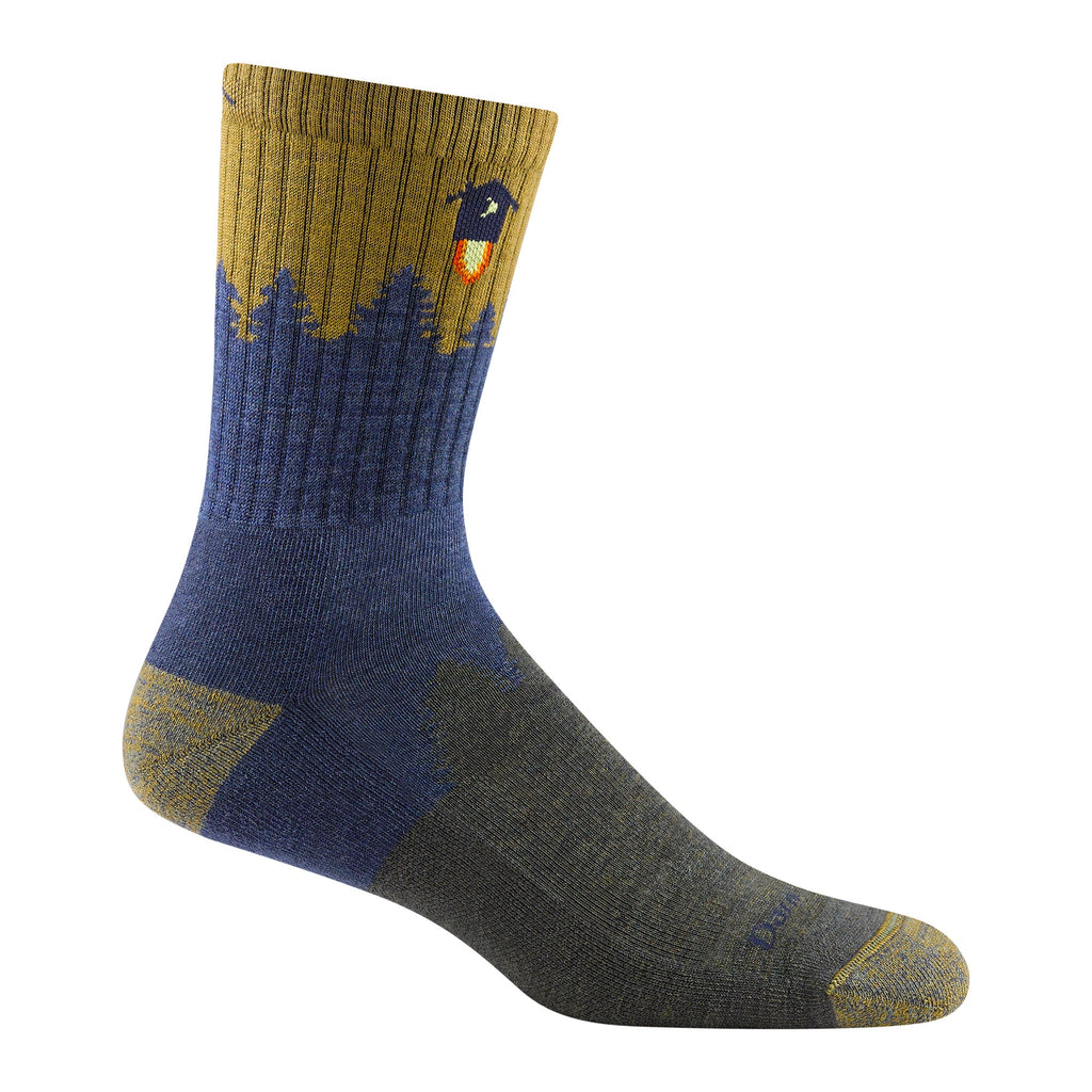 Mens Merino Wool Crew Midweight Seamless Hiking Socks