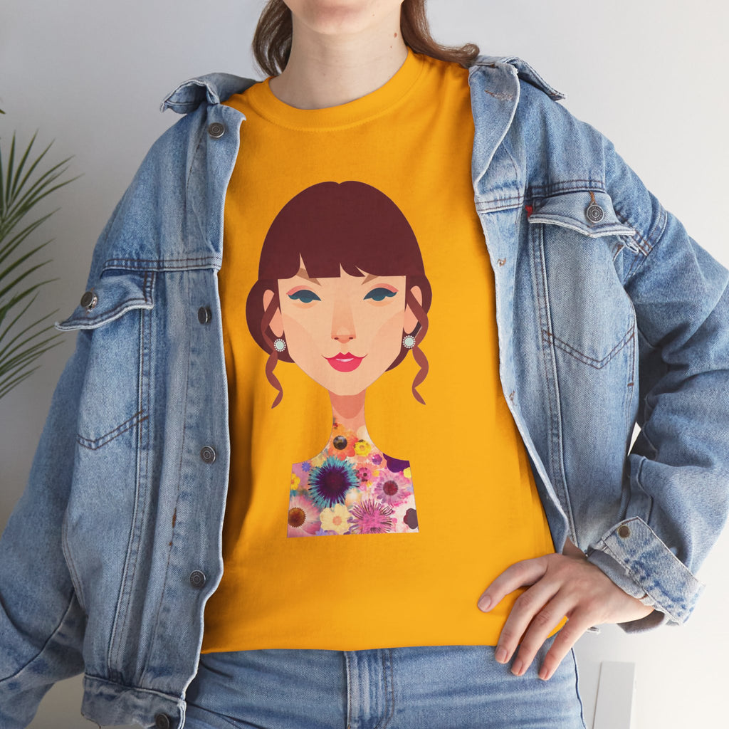 T Swift Illustration Cotton T-Shirt