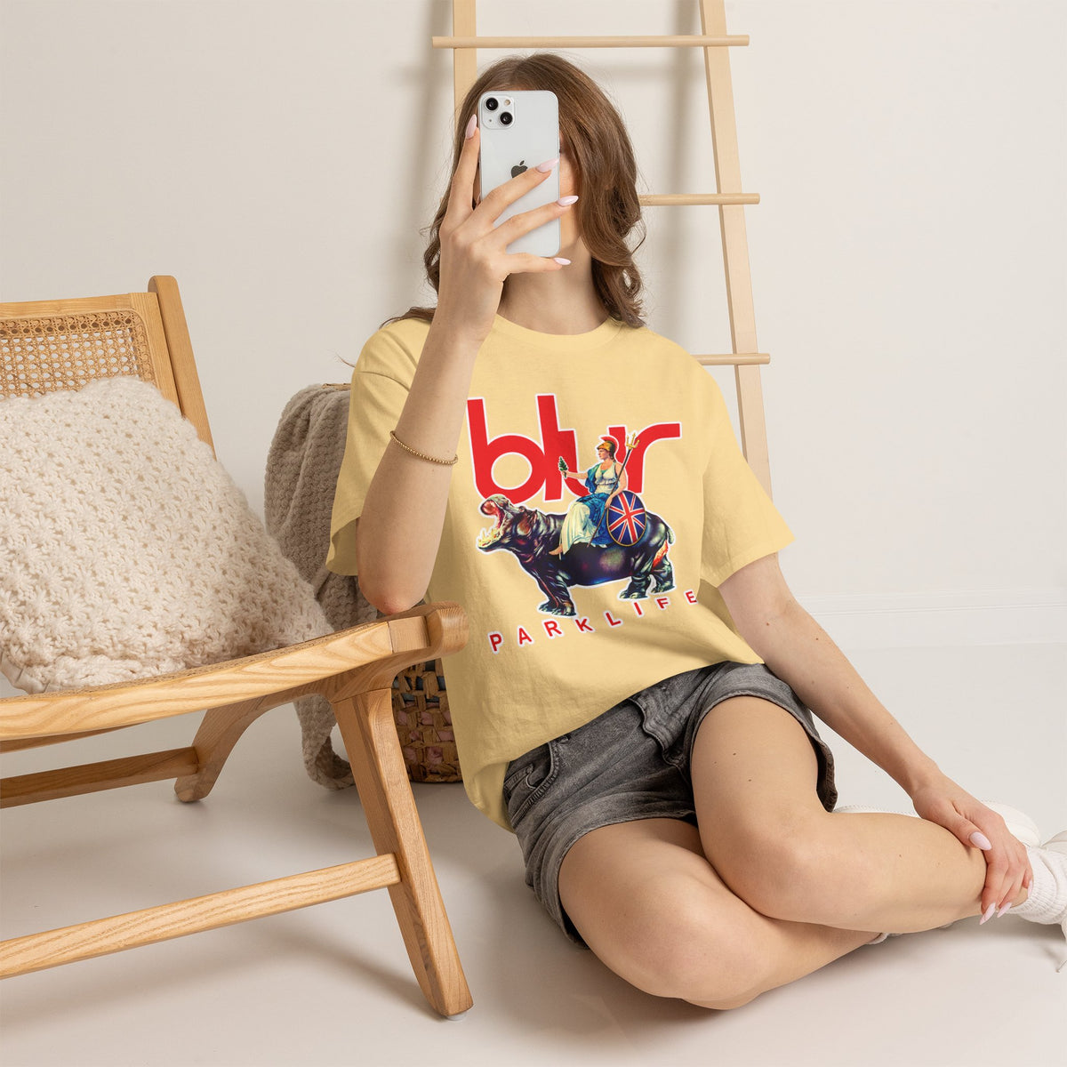 Blur PARKLIFE British Bulldog Graphic Cotton T-Shirt