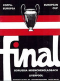 1977 EUROPEAN CUP FINAL PROGRAMME Borussia Monchengladbach v Liverpool Official Replica Matchday Programme 25h May 1977