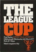 1977 League Cup Final Replay Aston VIlla v Everton Official Matchday Programme 16th March 1977