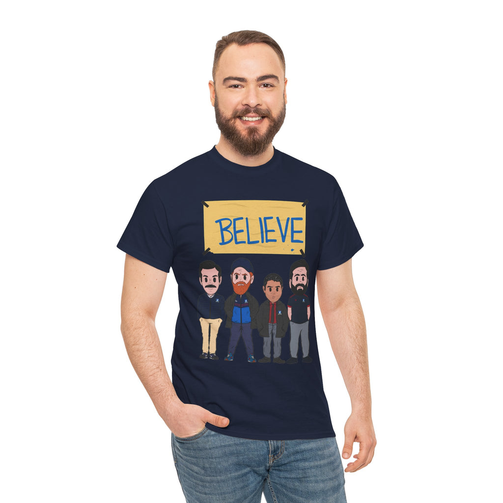 Ted Lasso Inspired Believe Cartoon Band Cotton T-Shirt