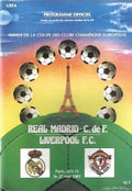1981 European Cup Final Real Madrid v Liverpool 27th May 1981 Original Official Matchday Programme