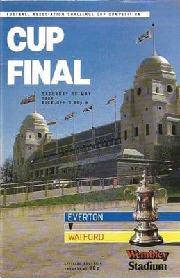 1984 FA Cup Final Everton v Watford 19th May 1984 Official Matchday Programme