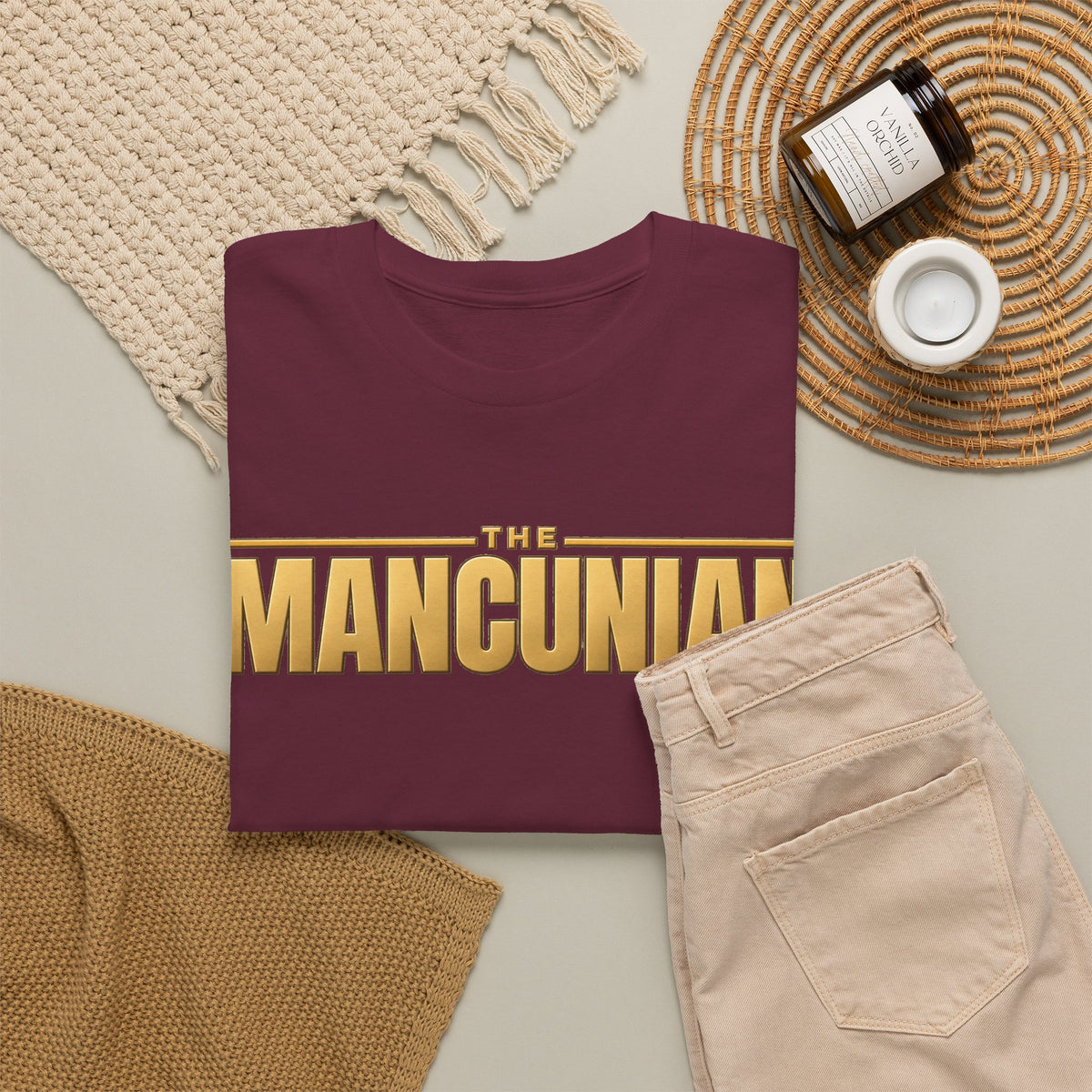 Mancunian Gold Logo Cotton T‑Shirt
