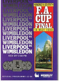 1988 FA Cup Final Liverpool v Wimbledon Programme 14th May 1988 Official Matchday Programme