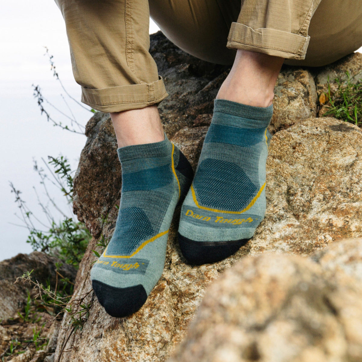 Mens No Show Lightweight Hiking Moisture Wicking Anti Blister Merino Socks