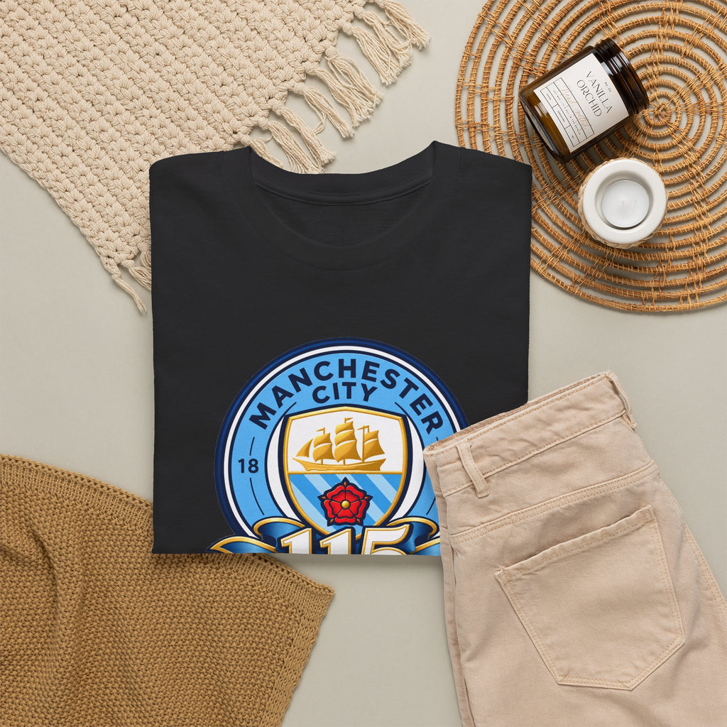 Manchester City 115th Crest Inspired Cotton T-Shirt