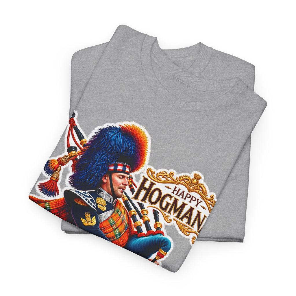 Hogmanay Bagpiper T‑Shirt — Happy Hogmanay Scottish New Year Tee