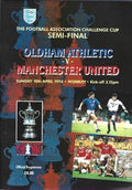 1994 FA CUP SEMI FINAL OLDHAM ATHLETIC v MANCHESTER UTD 10th April 1994 Official Matchday Programme