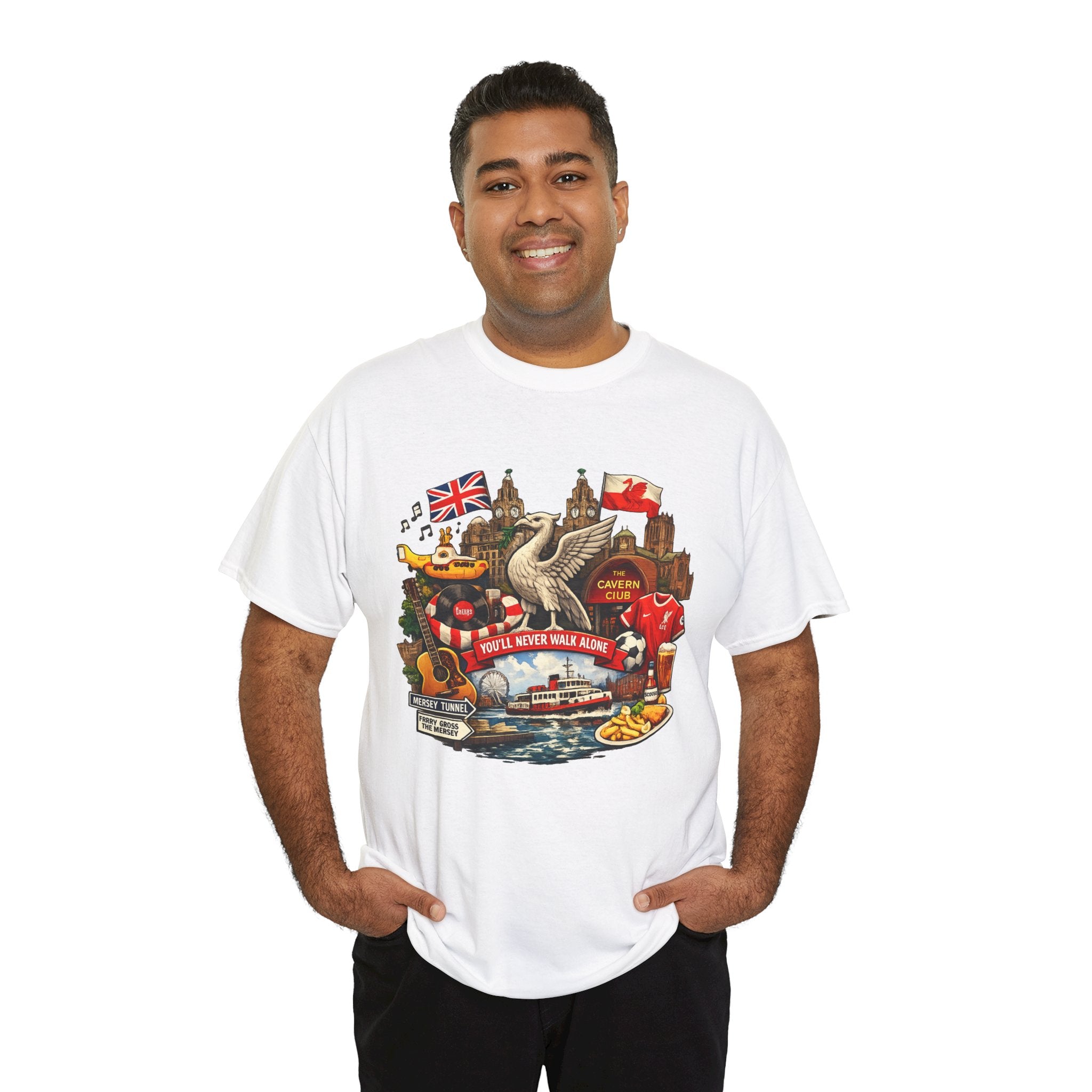 Liverpool Landmarks & You'll Never Walk Alone T-Shirt