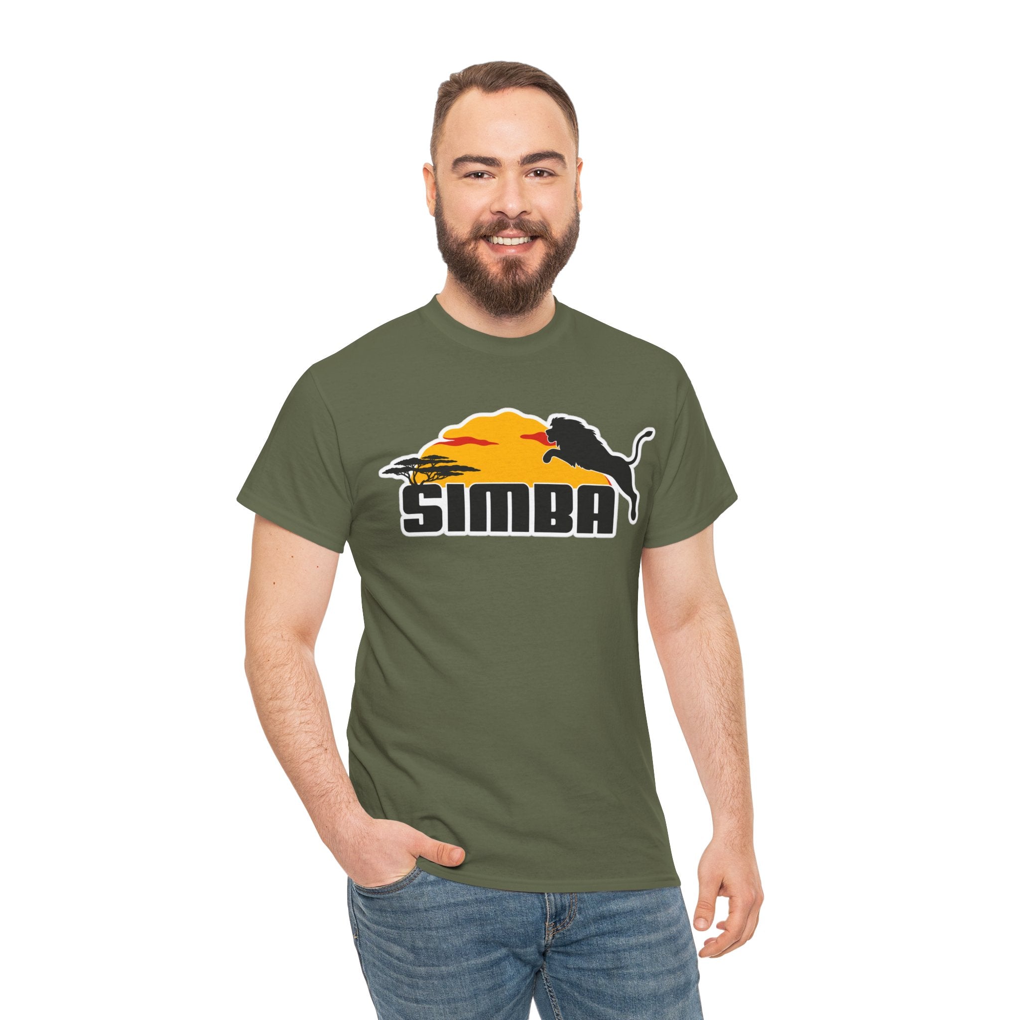 Simba Sunset Graphic Tee — Lion Silhouette Safari T-Shirt
