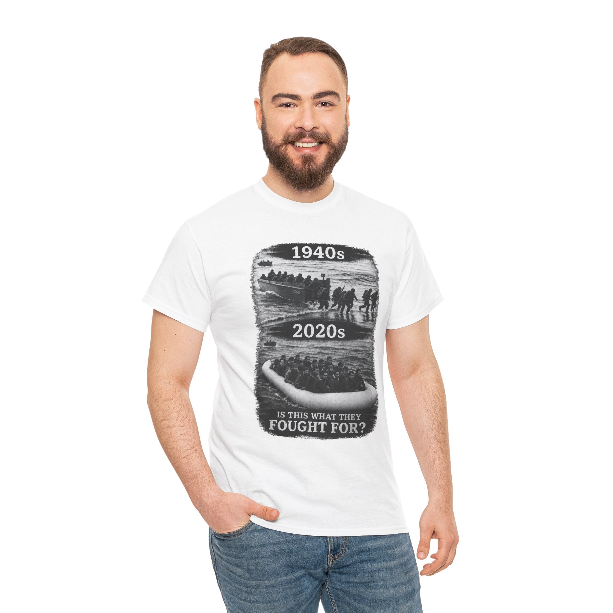 1940s vs 2020s Veterans Tribute Tee — "Is This What They Fought For?"