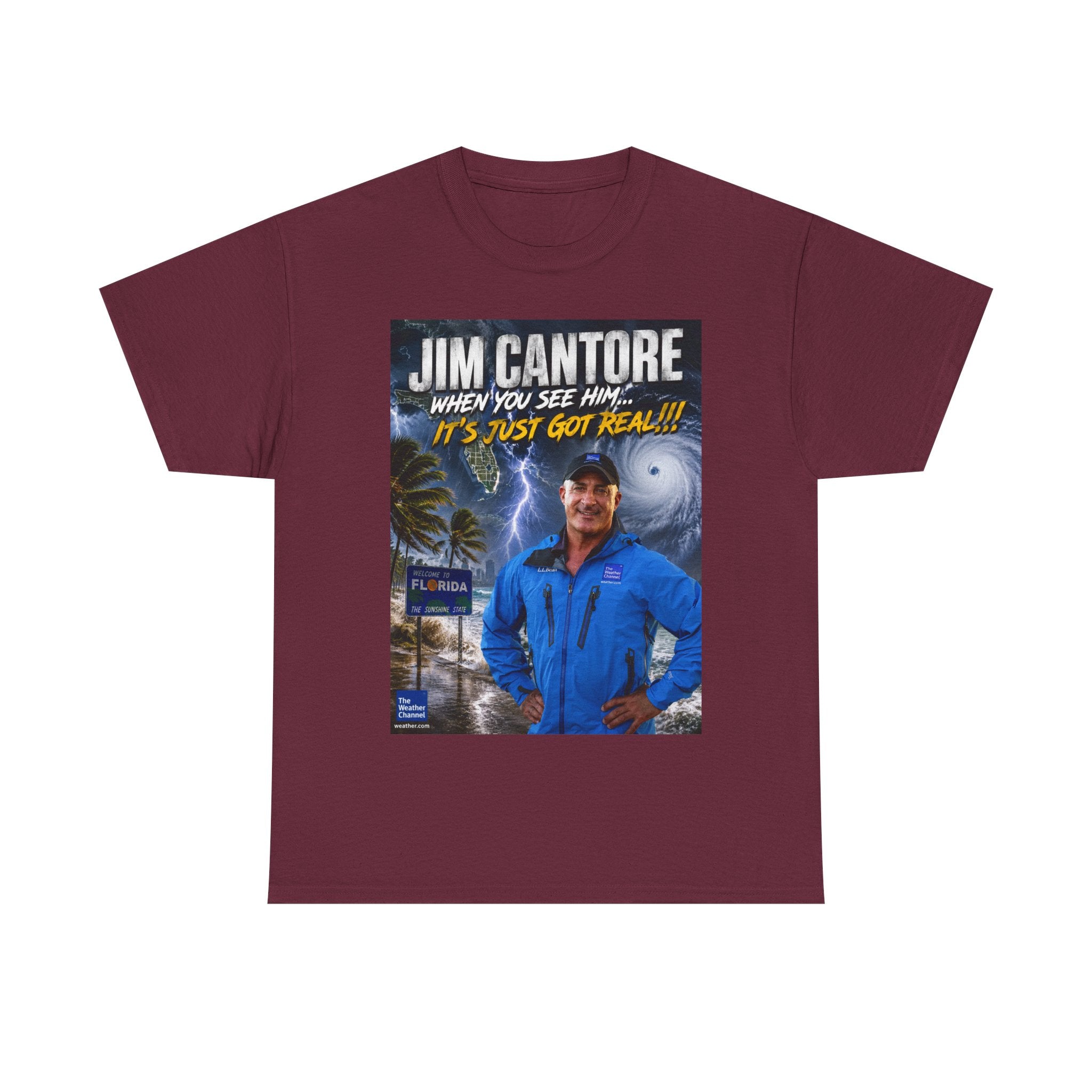 Jim Cantore "It's Just Got Real" Hurricane T-Shirt