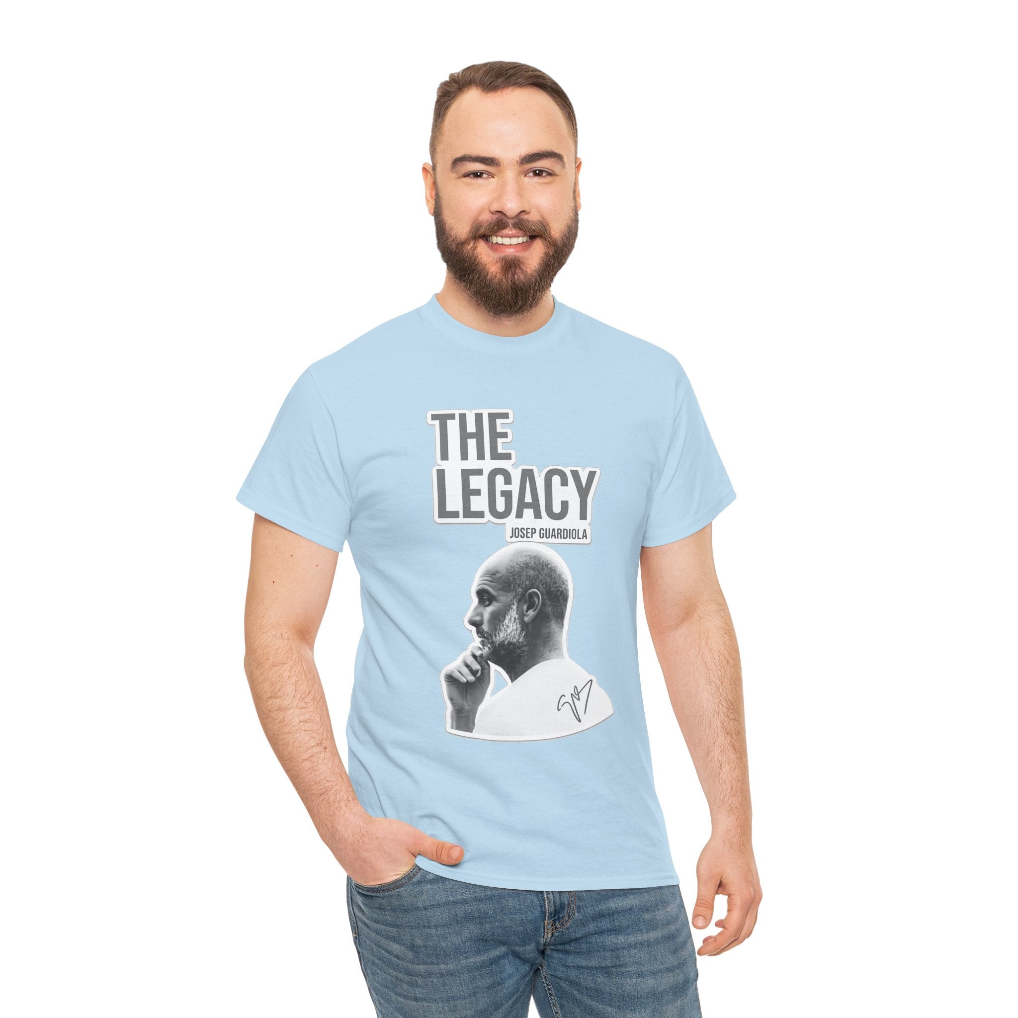 Pep Guardiola Manchester City The Legacy Tee — Inspirational Portrait Graphic T-Shirt