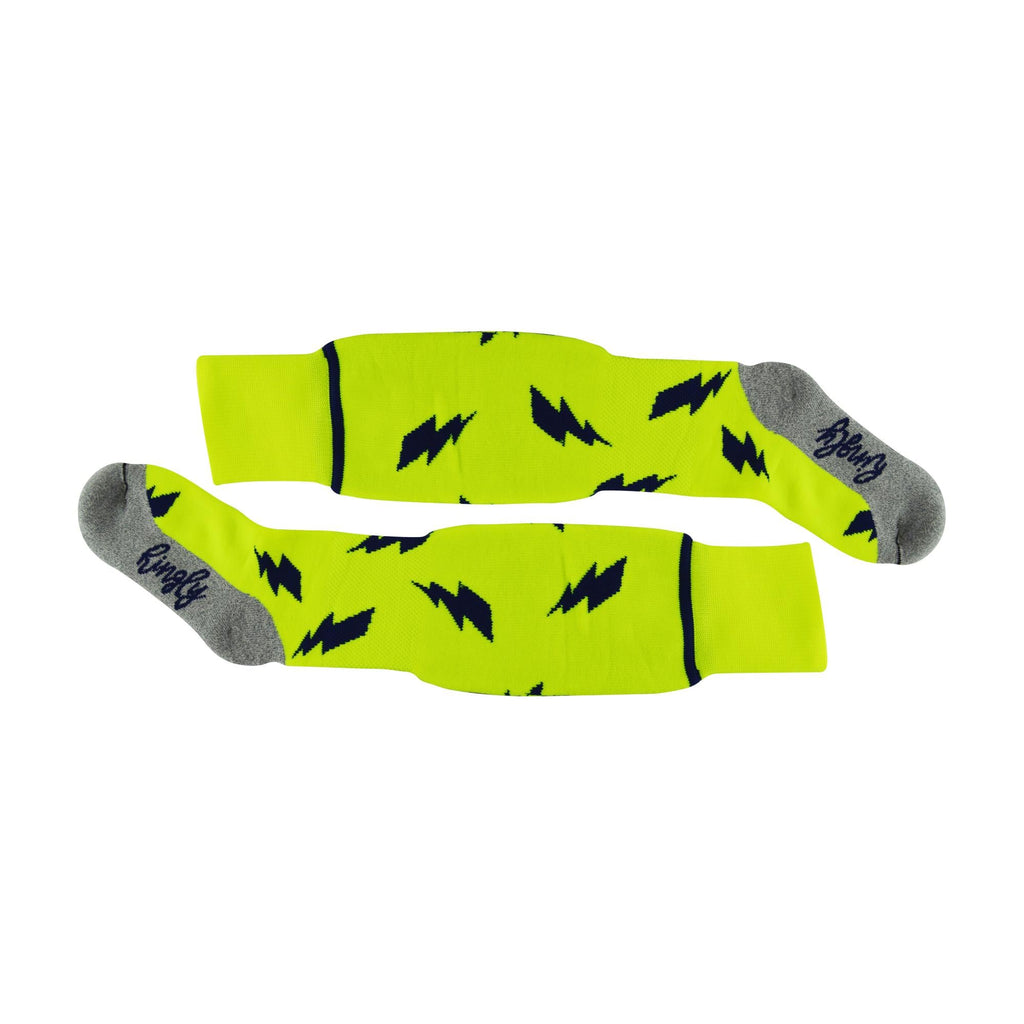 1 Pack Adults & Kids Knee High Fun Patterned Hockey Socks - Lightning Bolts