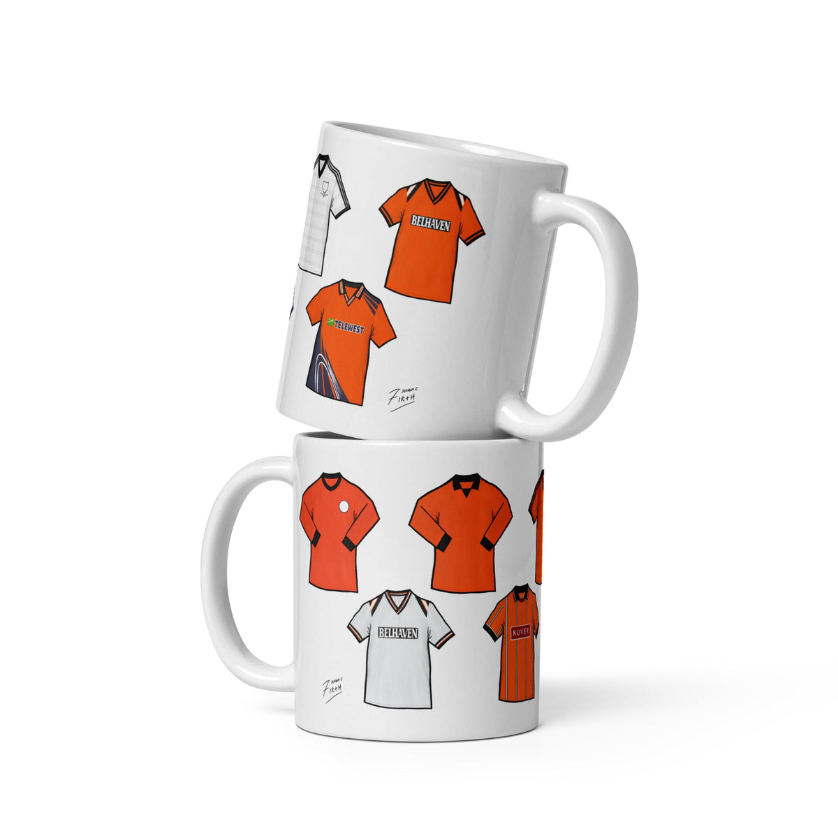 Dundee Utd Retro Shirts Ceramic Football Mug