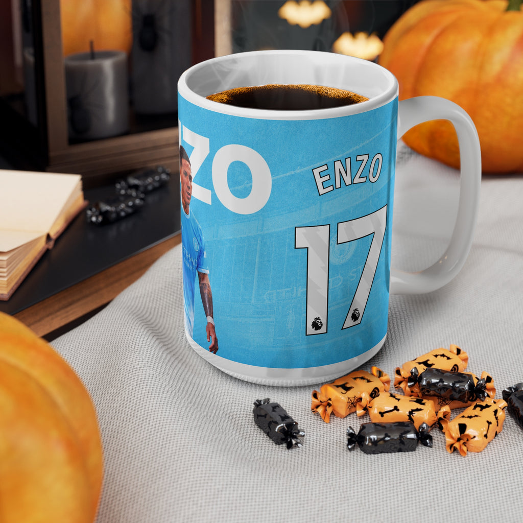 Enzo Fernandez Manchester City Ceramic Mug — ENZO 11oz & 15oz