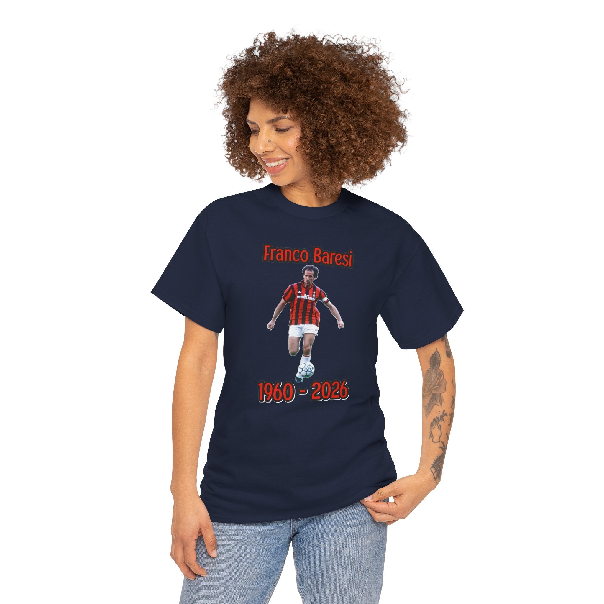 Franco Baresi 1960–2023 Memorial Soccer Tribute Tee