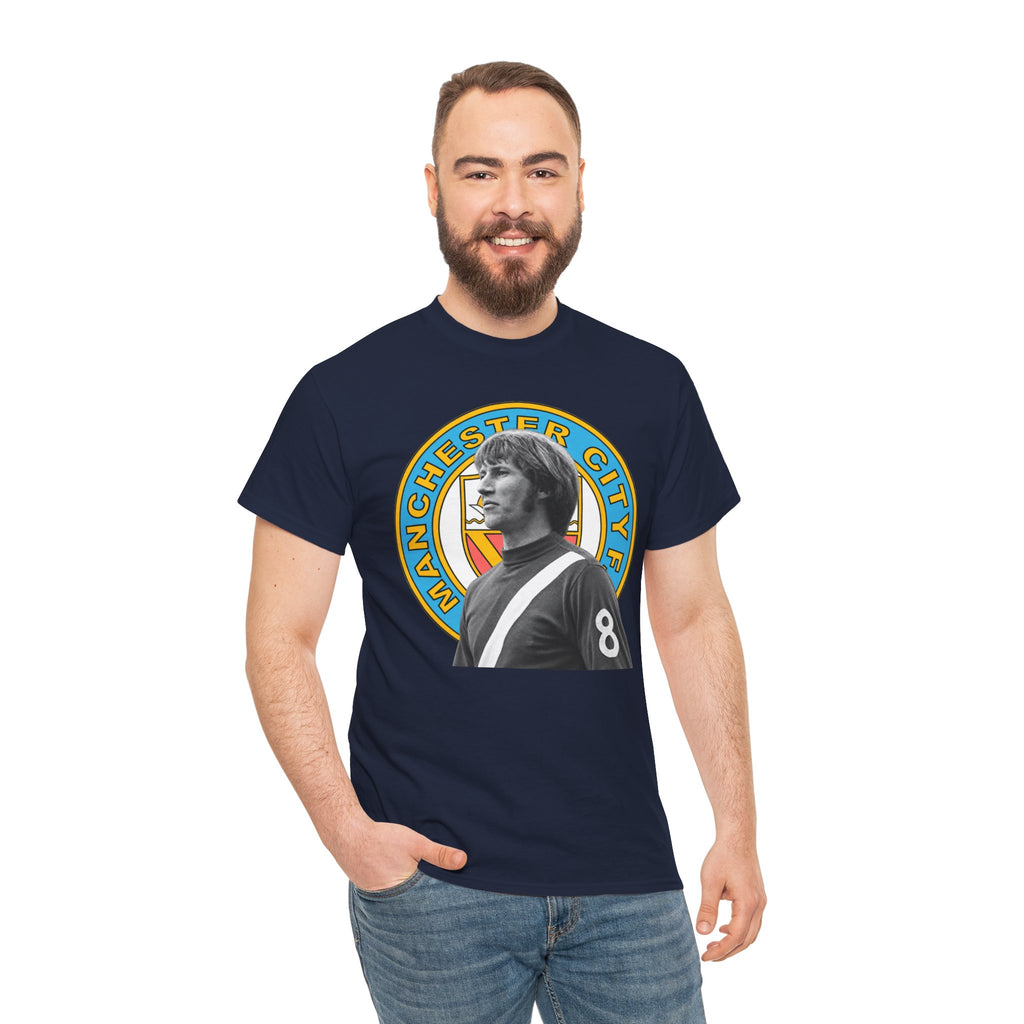 Colin Bell Manchester City Retro Player Portrait Cotton Tee