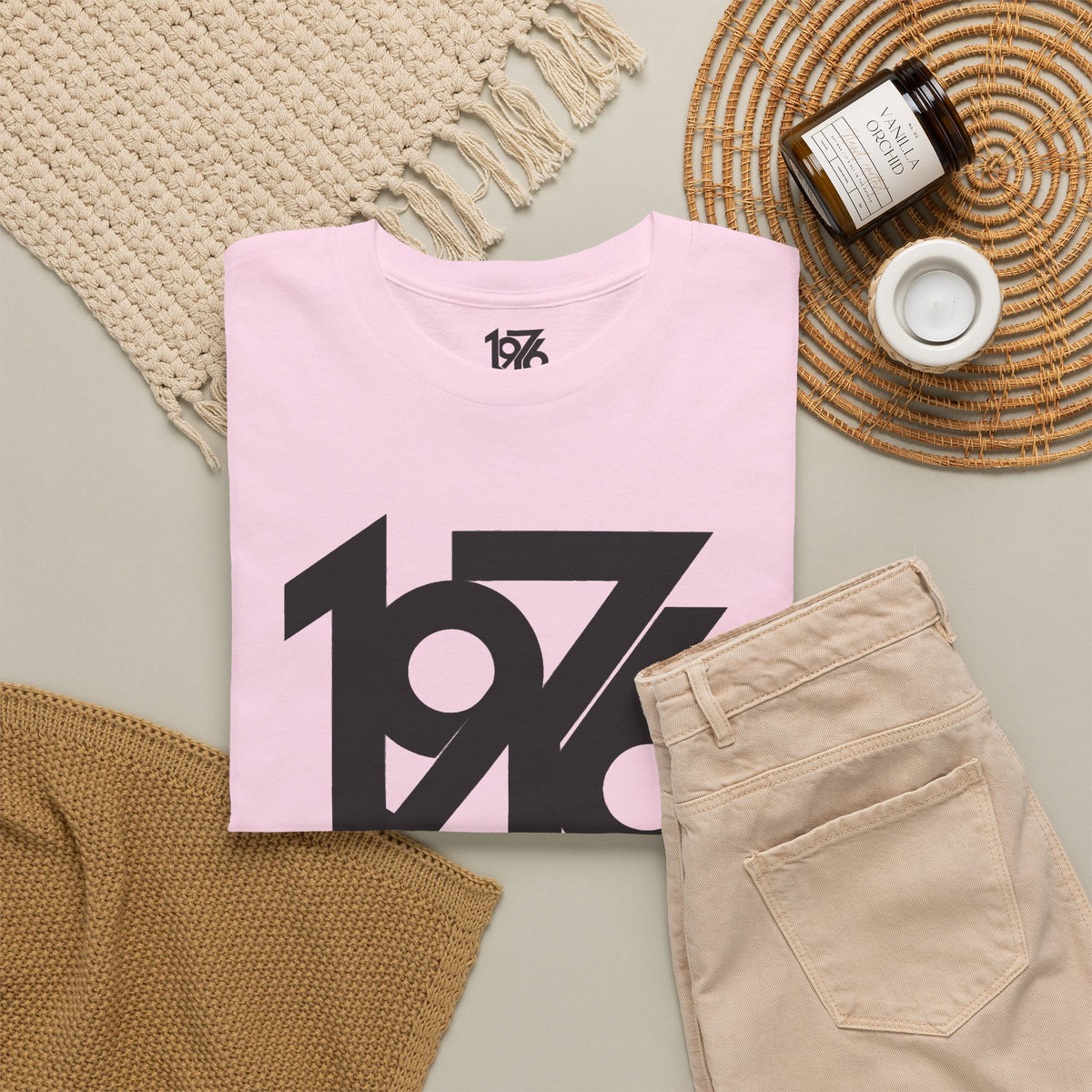 1976 Collection Logo Cotton T-Shirt — Vintage Year Graphic Tee