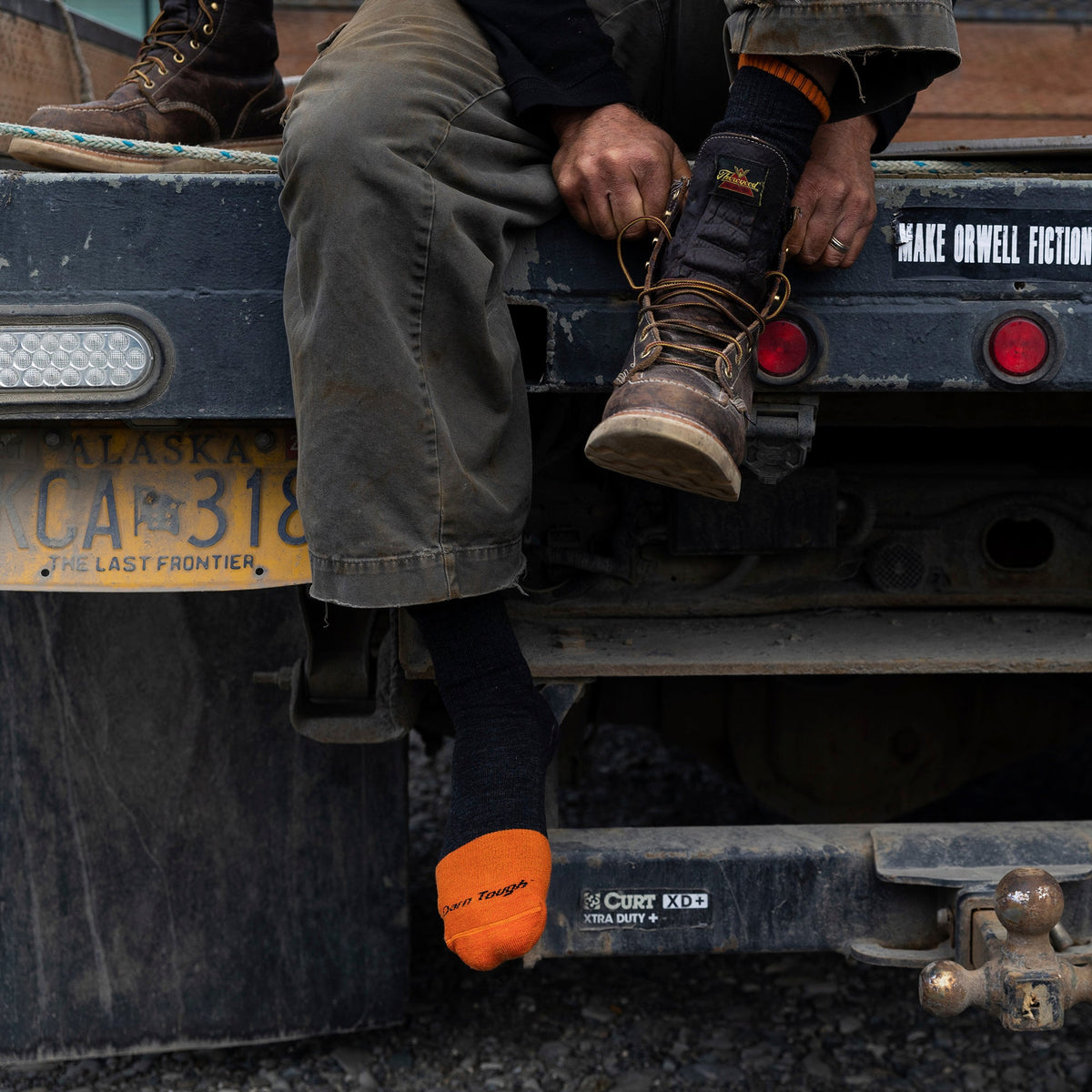 Mens Durable Full Cushion Toe Merino Work Boot Socks