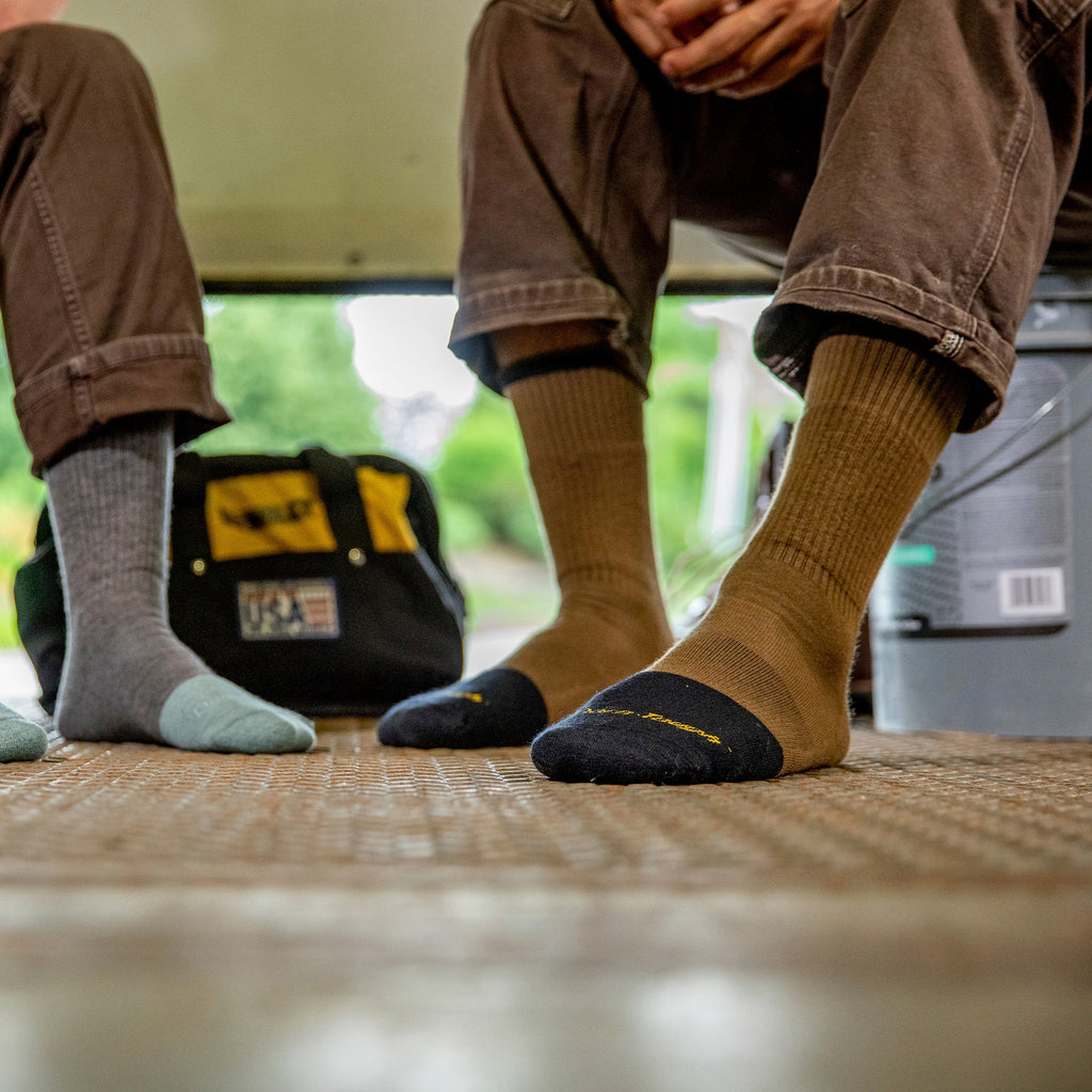 Mens Durable Full Cushion Toe Merino Work Boot Socks