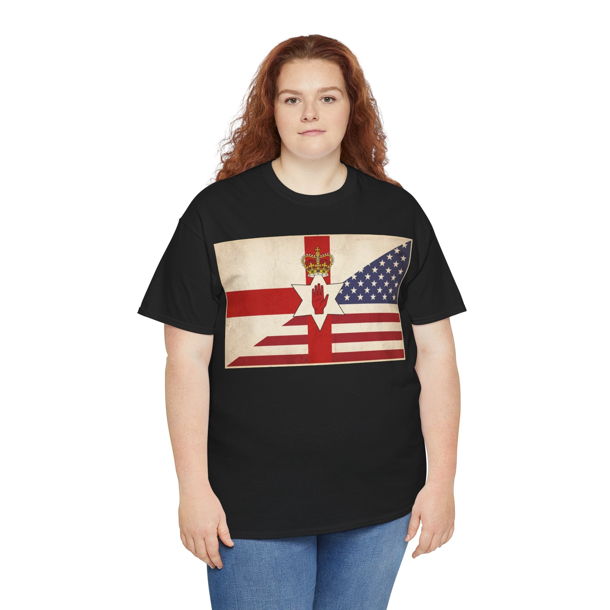 Northern Ireland + American Flag Tee — Vintage Graphic Shirt