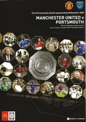 2008 FA Community Shield Manchester United v Portsmouth 10th August 2008 Official Matchday Programme