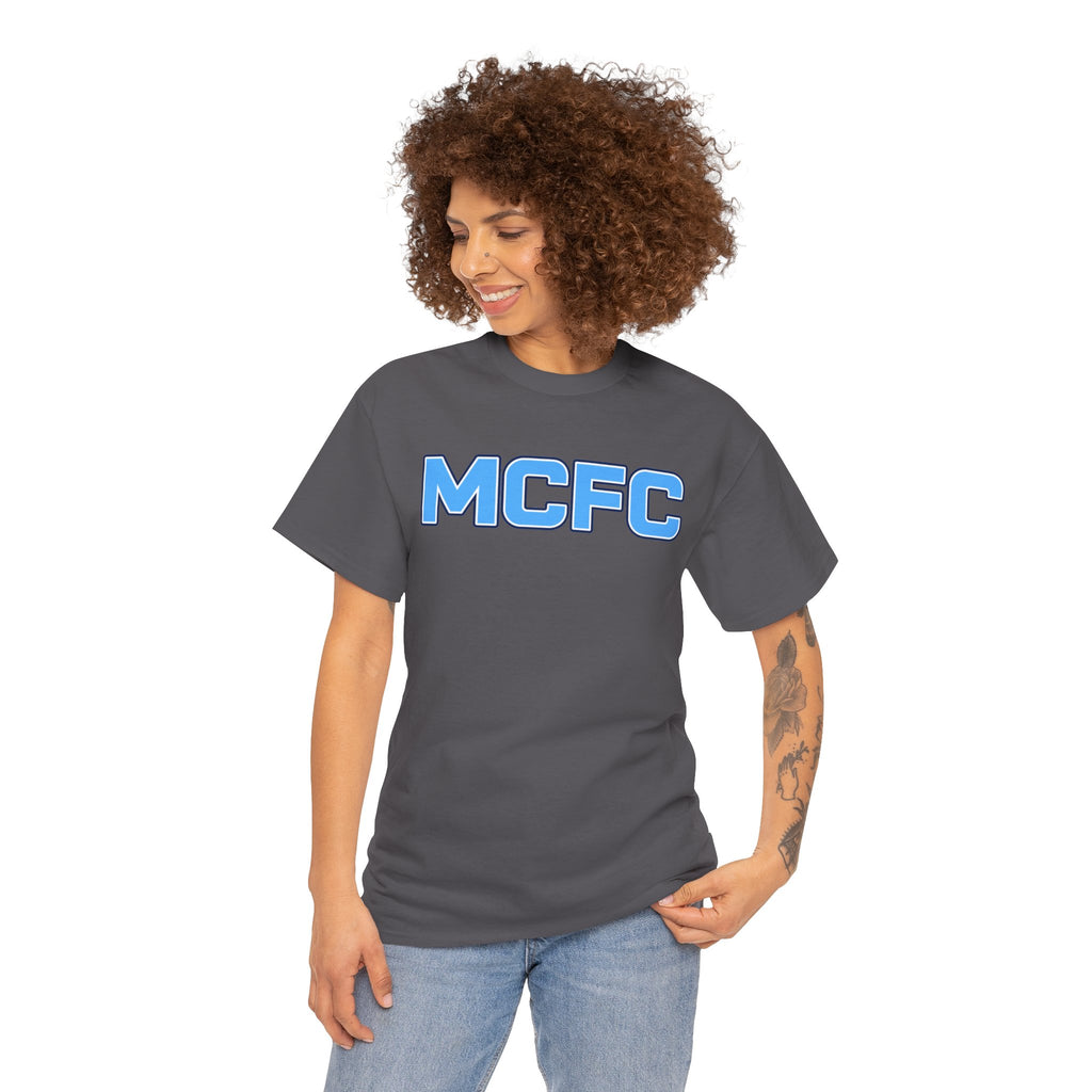 MCFC Logo Cotton T-Shirt — Light Blue Football Fan Tee