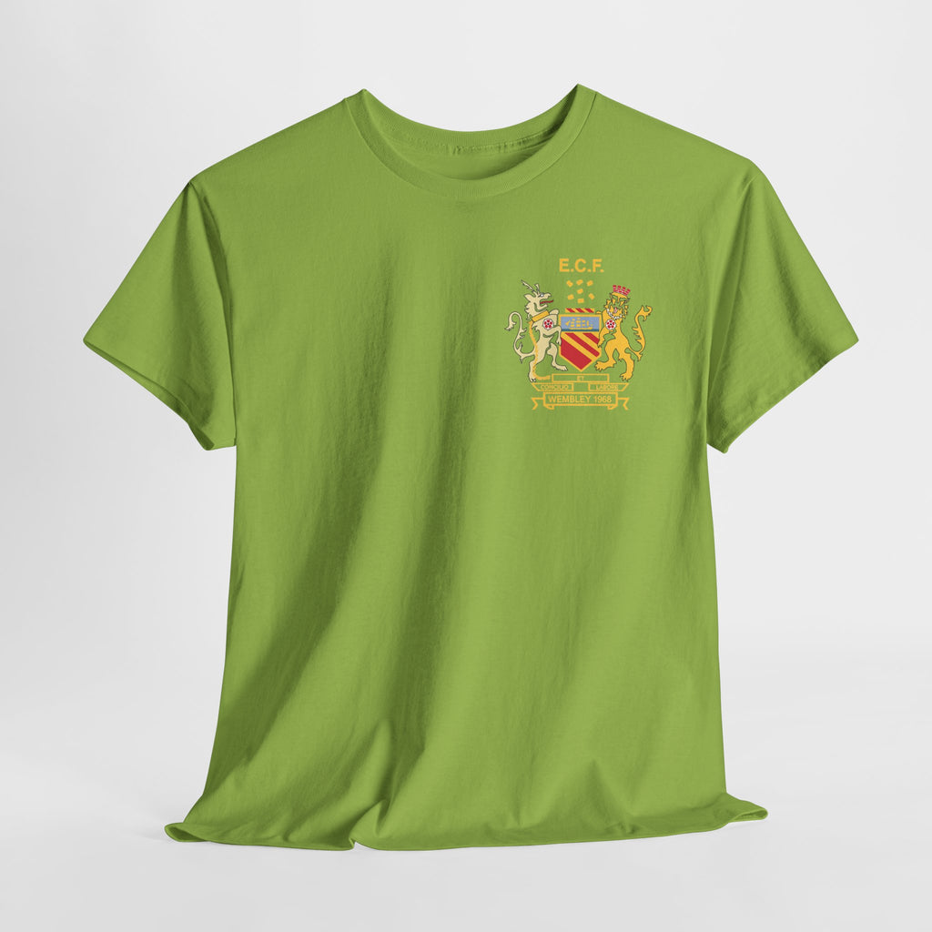 Manchester United Wembley 1968 Heraldic Crest Tee — Vintage Coat of Arms Chest Print