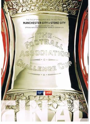2011 FA Cup Final Official Matchday Programme Manchester City vs Stoke City Saturday 14th May 2011