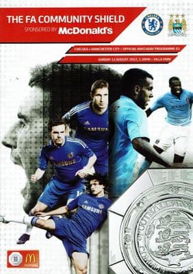 2012 FA Community Shield Programme Chelsea v Man City @ Villa Park Official Matchday Programme