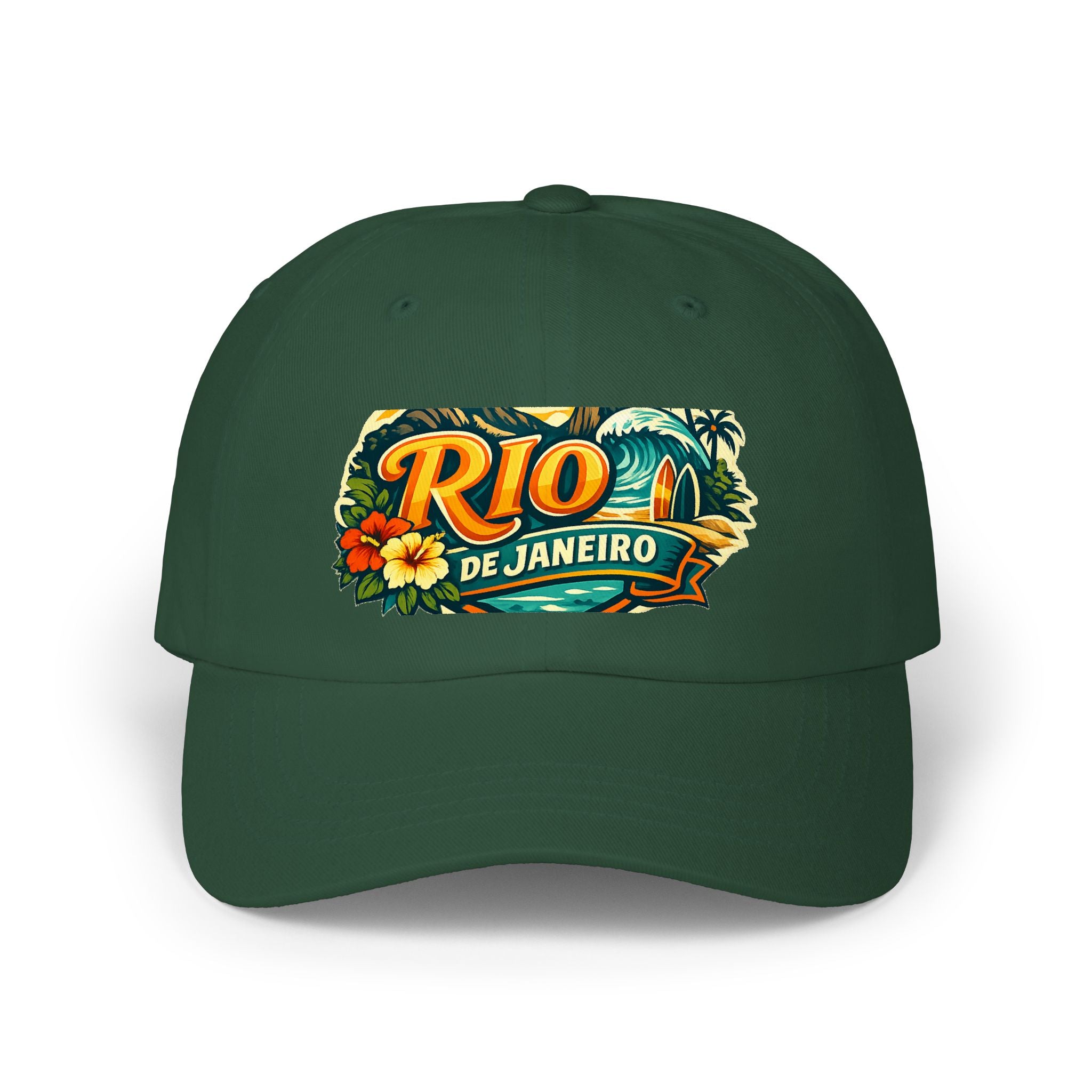 Rio de Janeiro Vintage Surf Dad Cap — Tropical Beach Hat