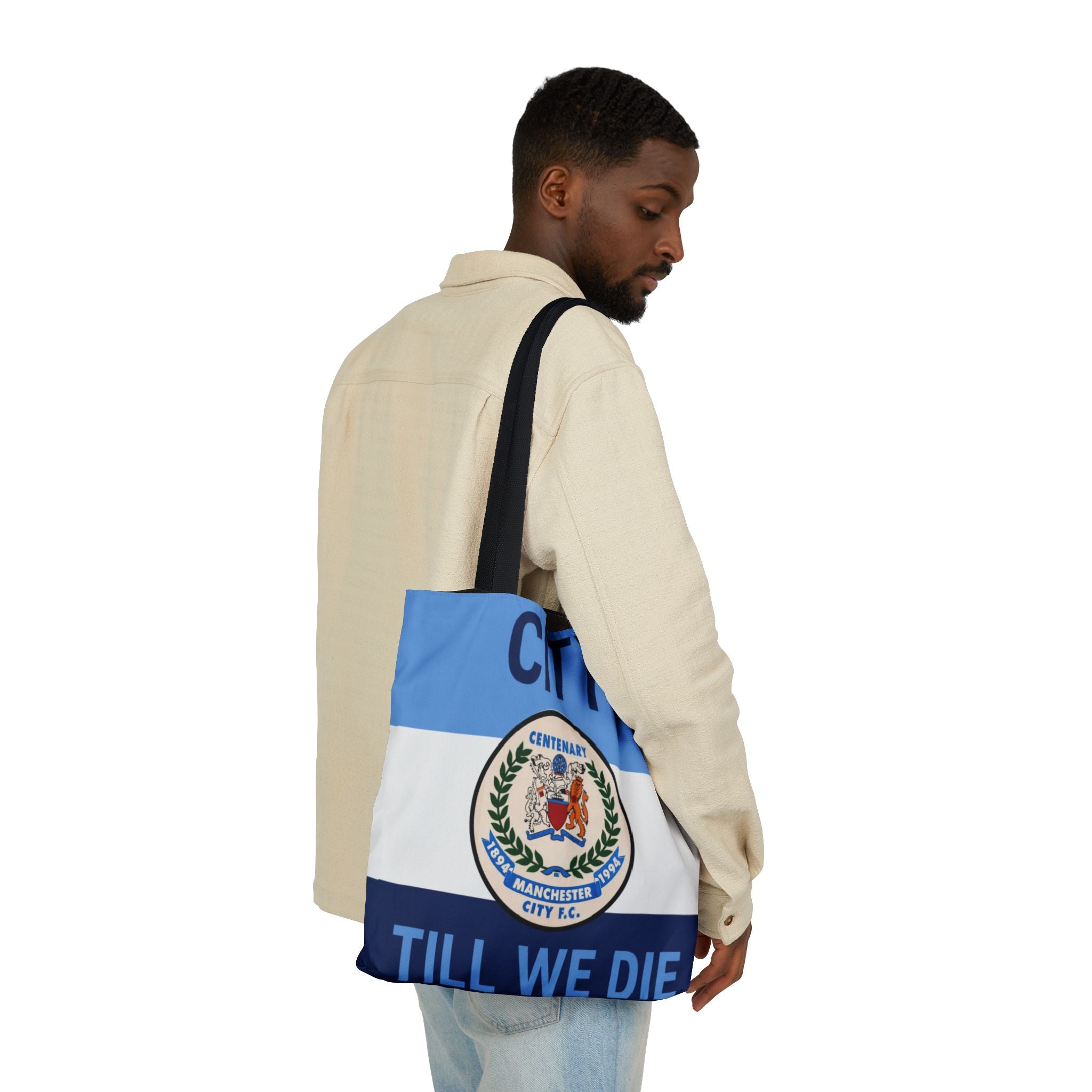 City Till We Die Canvas Tote Bag — Football Fan Flag Tote