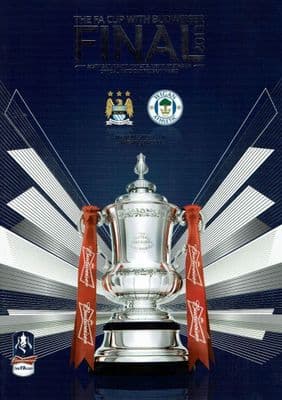 2013 FA CUP FINAL Wigan Athletic v Manchester City Programme 11th MAY 2013 Official Match Programme