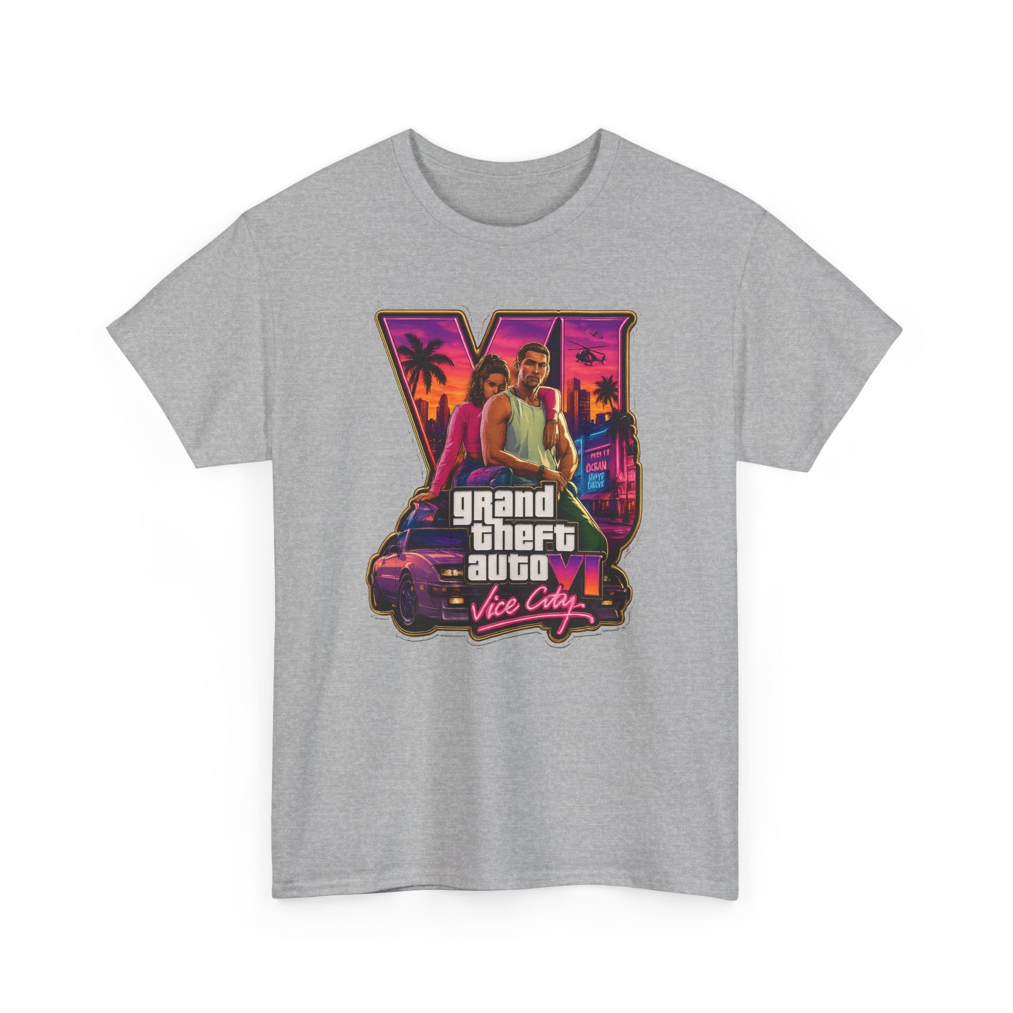 Grand Theft Auto Vice City Retro Logo Tee / Cotton T-Shirt