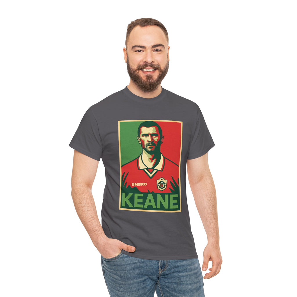 Keane Football Poster Tee — Retro Soccer Jersey Graphic T-Shirt