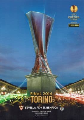 2014 Europa League Final BENFICA v SEVILLA Programme Being Played in Turin 14th May 2014