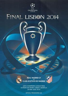 2014 UEFA Champions League Final REAL MADRID v ATLETICO MADRID Played In Lisbon 24th May 2014