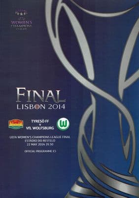 2014 UEFA Women's Champions League Final TYRESO v WOLFSBURG Programme 22nd May 2014