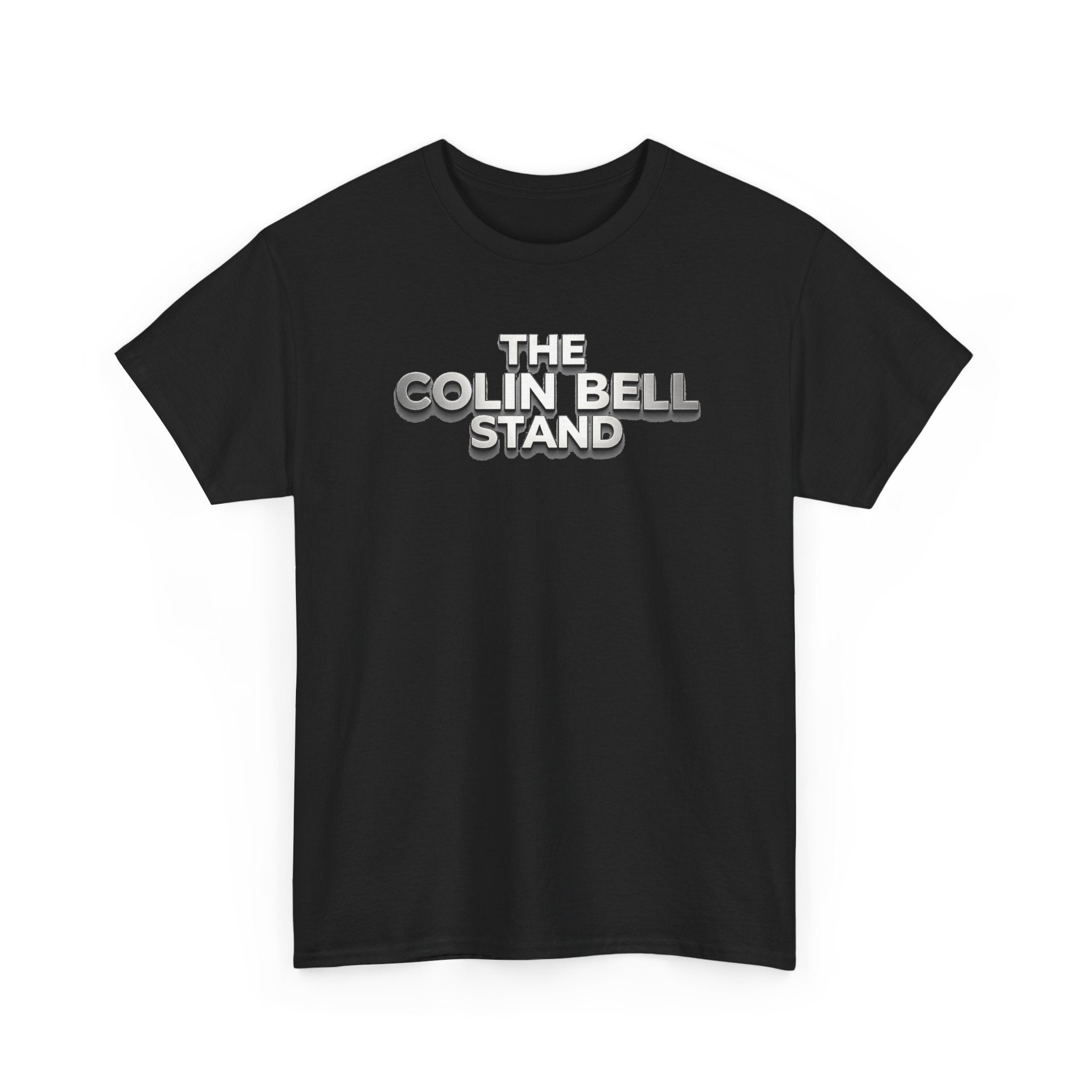 T-Shirt — “The Colin Bell Stand” Retro Chrome Text Tee